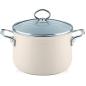 Preview: Riess Fleischtopf mit Glasdeckel, Nouvelle Avorio Extra Stark